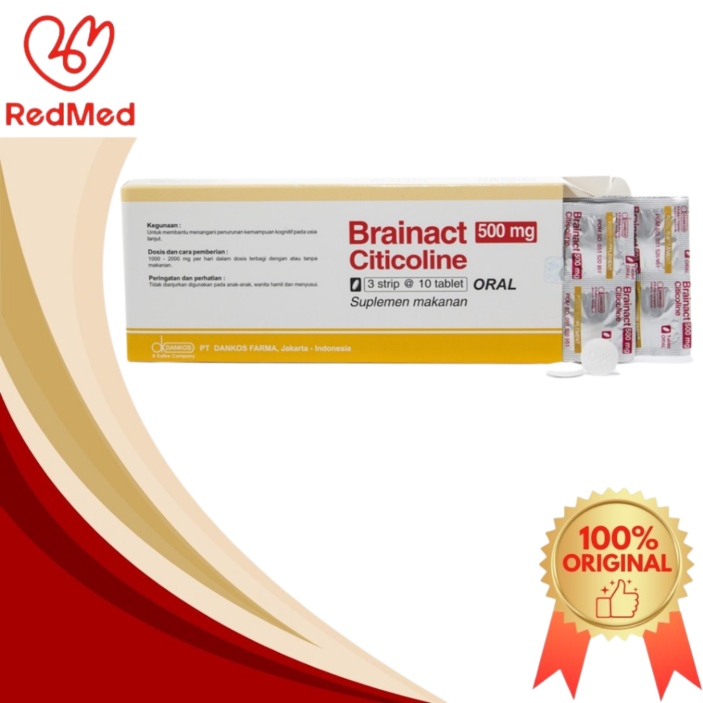 BRAINACT 500MG STRIP 10 TABLET CITICOLINE