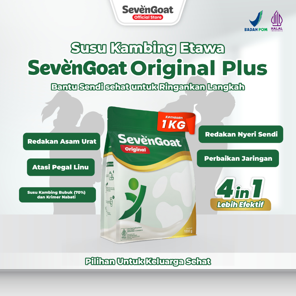 

Susu Kambing Alami Original Plus - Susu Kambing Etawa Bubuk - Redakan Nyeri Sendi & Asam Urat