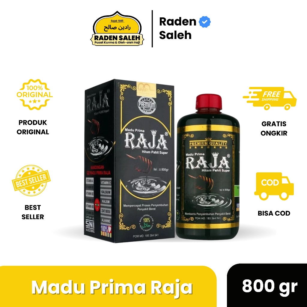 Madu Prima Raja 800 gr | Madu Hitam Pahit Super Prima Raja ORIGINAL