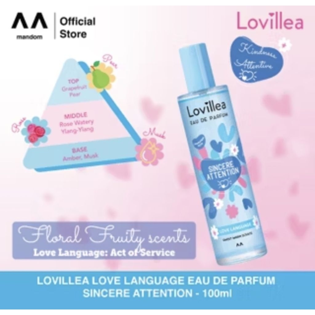 LOVILLEA Love Language Eau De Parfum 100ml Sincere Attention / Lovillea / Lovillea mandom / Lovillea