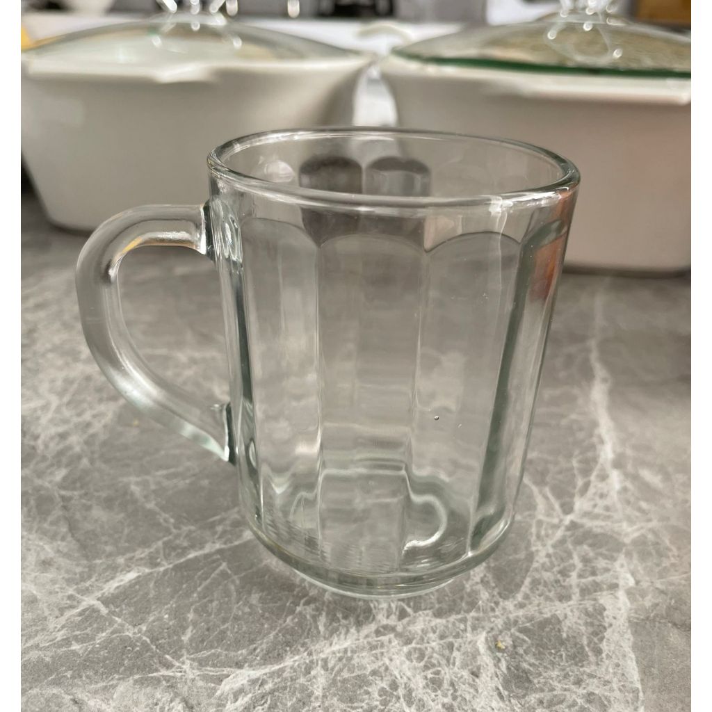 gelas kaca lunas set isi 6 / cangkir kopi set asfah makassar