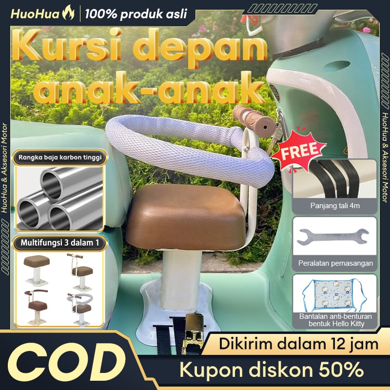 kursi motor anak matic boncengan anak motor matic dengan sandaran tangan dan sandaran punggung