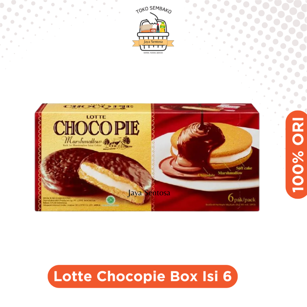 

Lotte Choco Pie Marshmallow Cokelat Box Isi 6 | Lotte ChocoPie