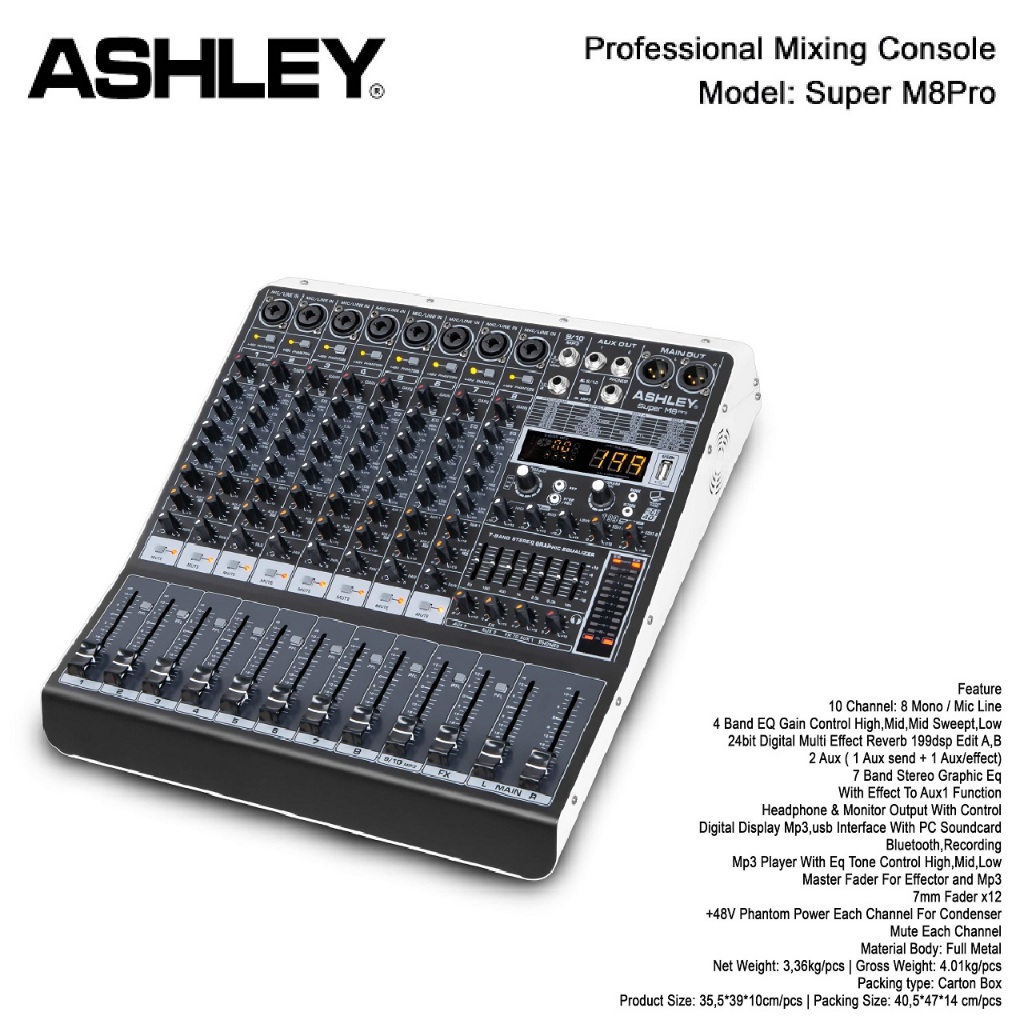 Mixer Ashley Super M8 / Super M8 Pro / Super M8 Compresor Original New
