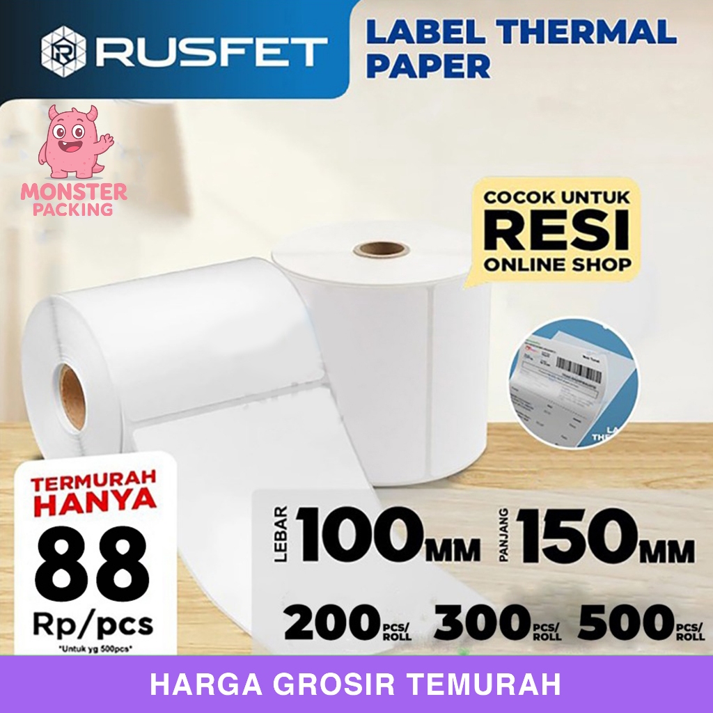 

Label Kertas Stiker Thermal Resi Paper Barcode sticker printer POS