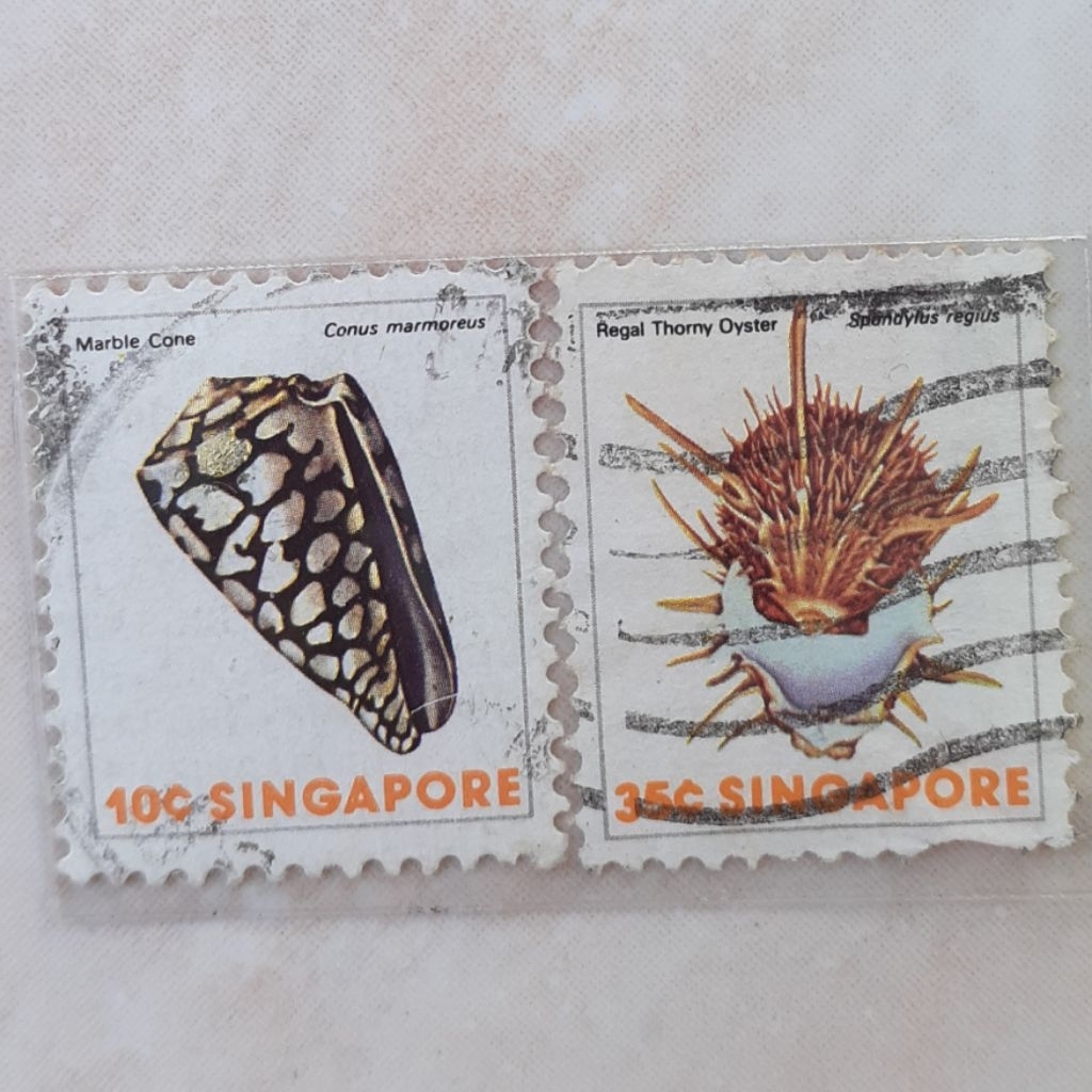 

(AS1) Perangko Singapura Sea Life Tahun 1977 set 2pcs