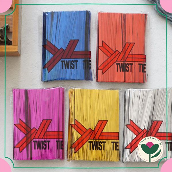 

1 pack isi 800 pcs twist tie kawat souvenir parcel warna warni ukuran 8 cm pita kawat MK2045