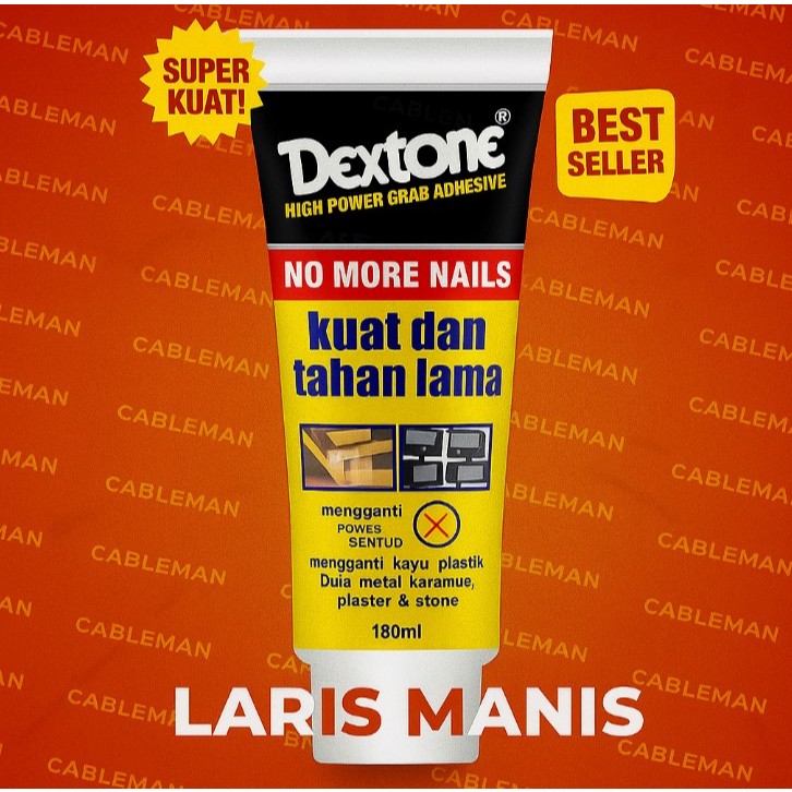 Lem Dextone No More Nails Anti Paku Keramik Kayu Metal Batu Super Kuat [Ecer]