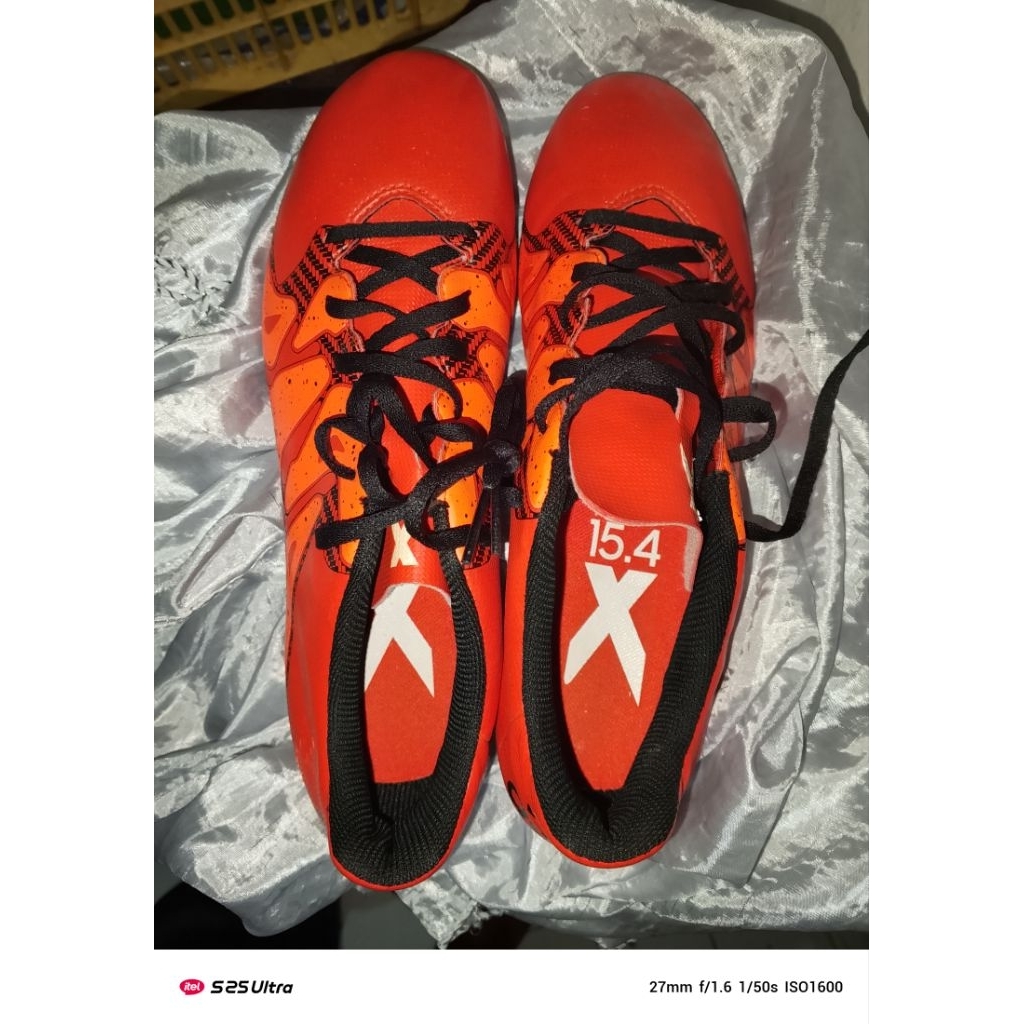 Sepatu bola adidas x 15.4 red orange