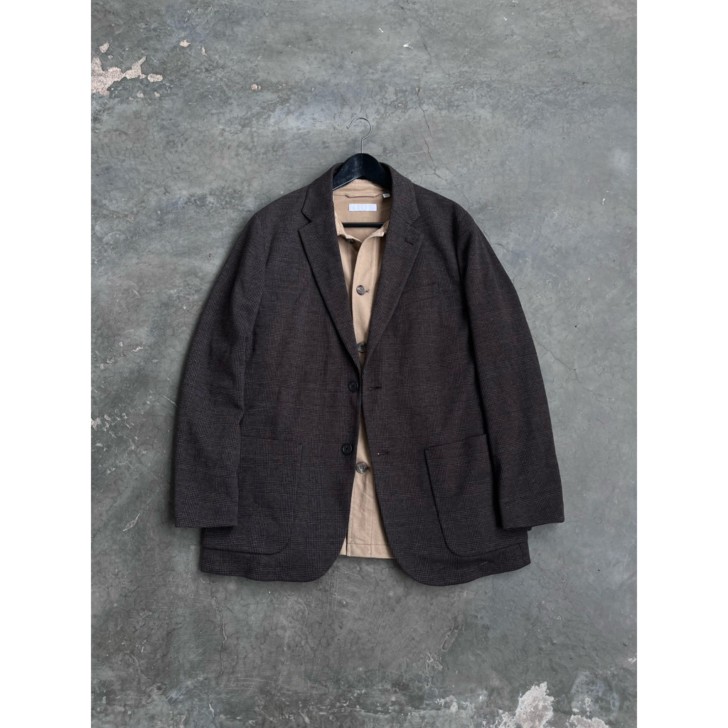 Uniqlo Comfort Blazer browny Tartan