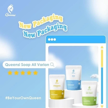 SABUN QUEENSI SOAP BRIGHTENING ASLIII - BRIGHTENING,ACNE,SULFUR