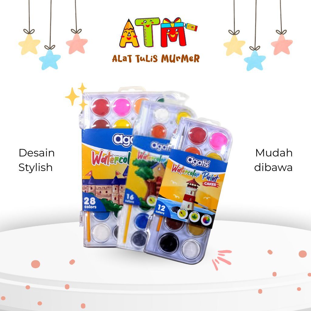 

Cat Air/Watercolor Paint Cake Set/Agatis Cat Air/Agatis Eco Watercolor Paint Cat Air