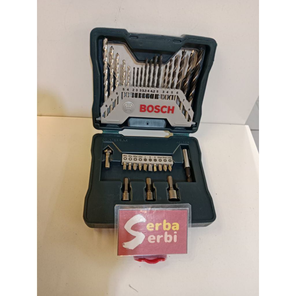 */SET 33PCS XLINE BOSCH*Mata bor obeng beton besi kayu set box