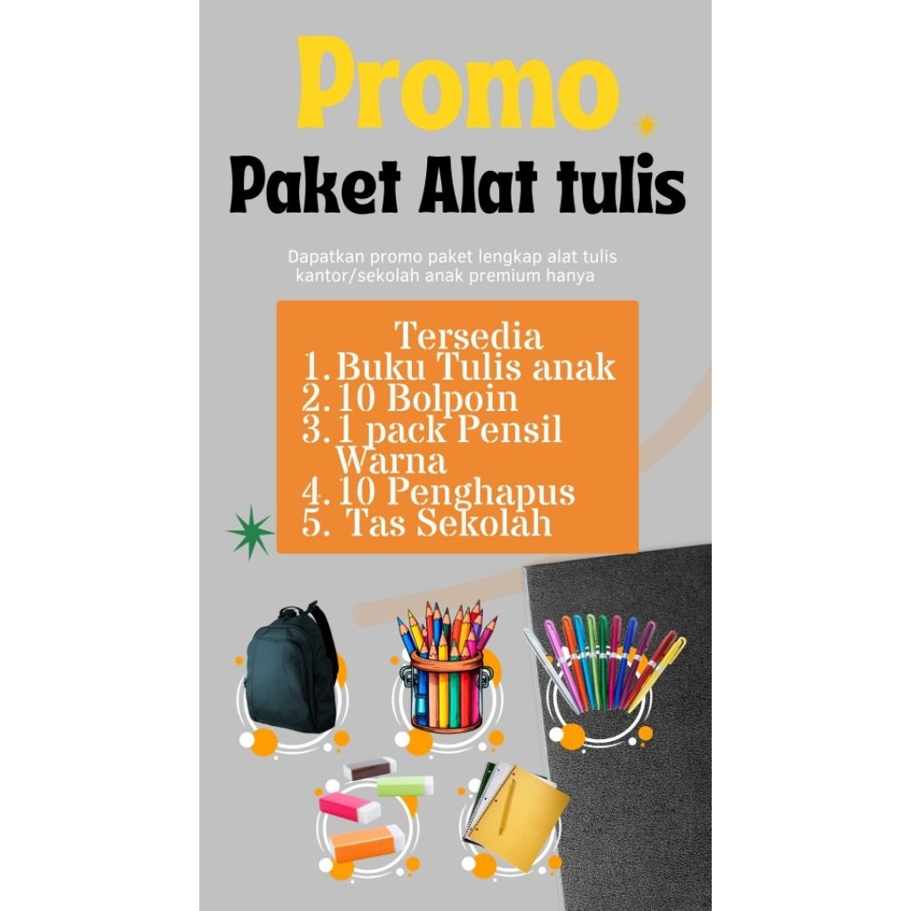 

PROMO paket Alat TULIS