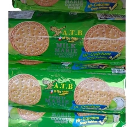

Biskuit marie susu ASW FOOD A.T.B hi calcium tinggi kalsium rasa kelapa 180gr