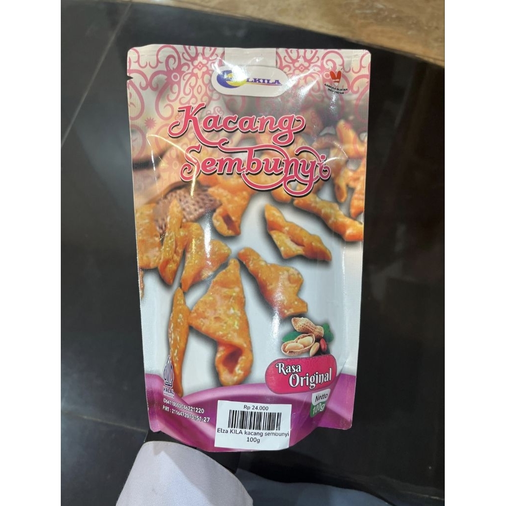 

Camilan Kacang Sembunyi Elza KILA - Rasa Original, Renyah & Gurih
