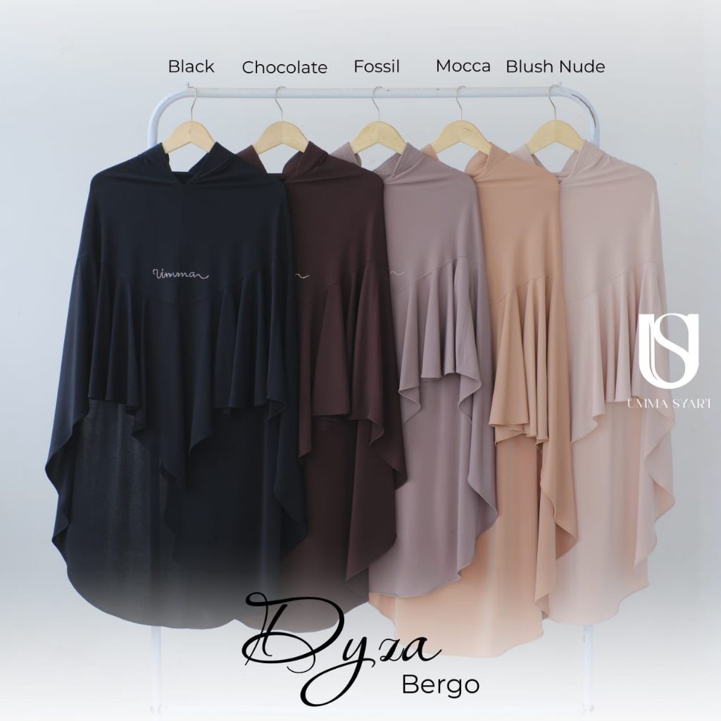 Dyza Bergo Rhinestone Edition by Umma Albarizk kerudung hijab instan bahan jersey
