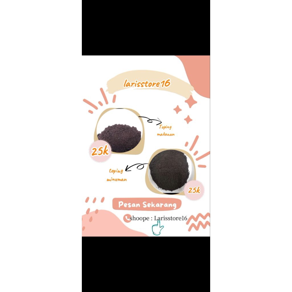 

Toping Bubuk Biskuit crumb kasar 1Kg - cookies crumb toping makanan/minuman 1 Kg