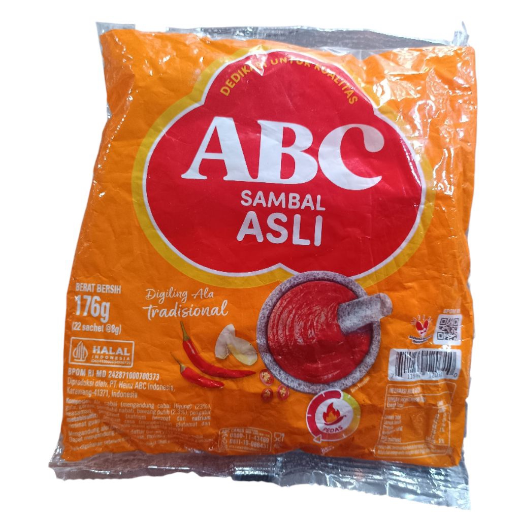 

Saus Sambal ABC Asli Sachet Isi 22pcs 176gr Saos Sambel