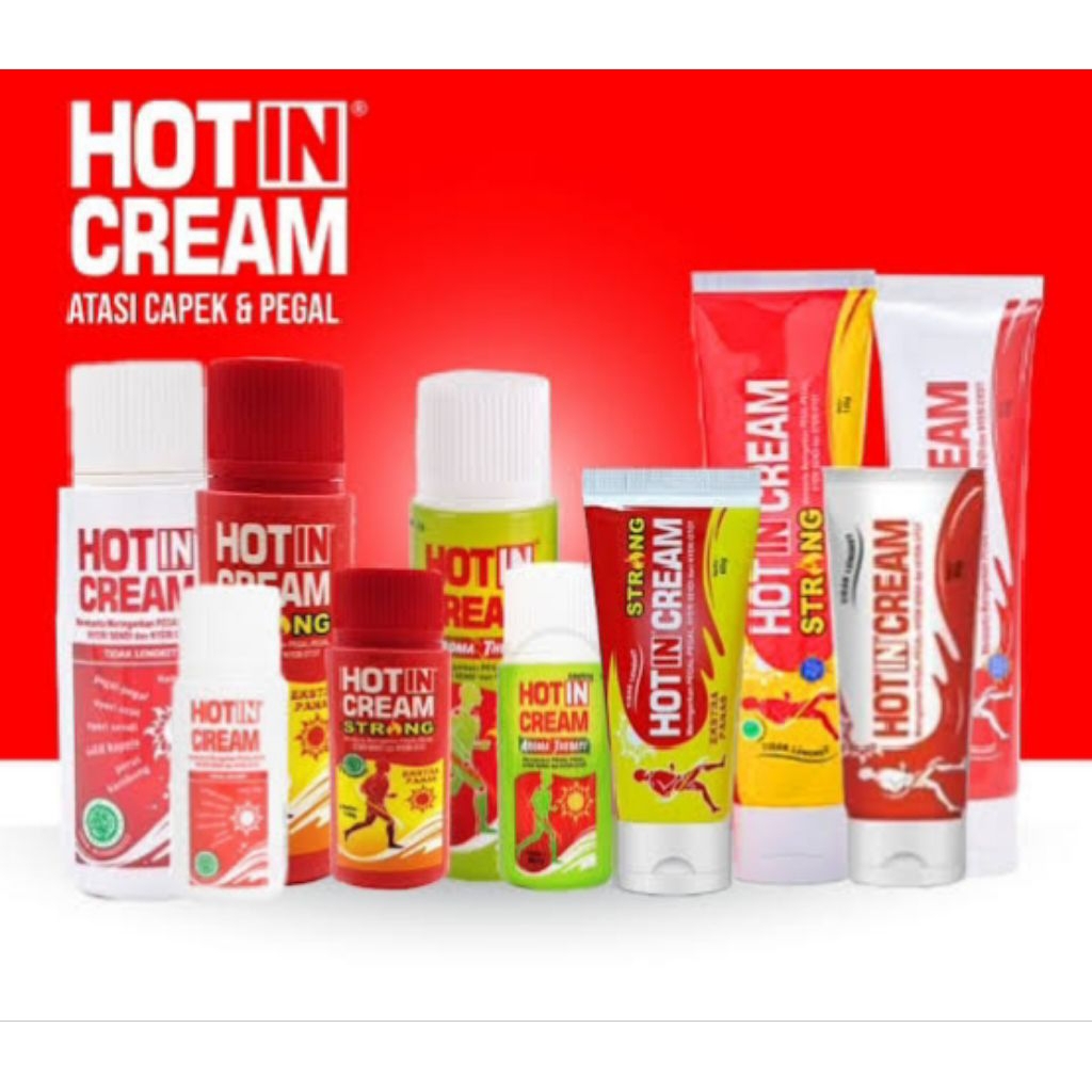 Hot in Cream Botol & Tube & Pump & Go / Cream (Ori) / Aromatheraphy/ Strong / DCL (120 gr, 100gr, 60