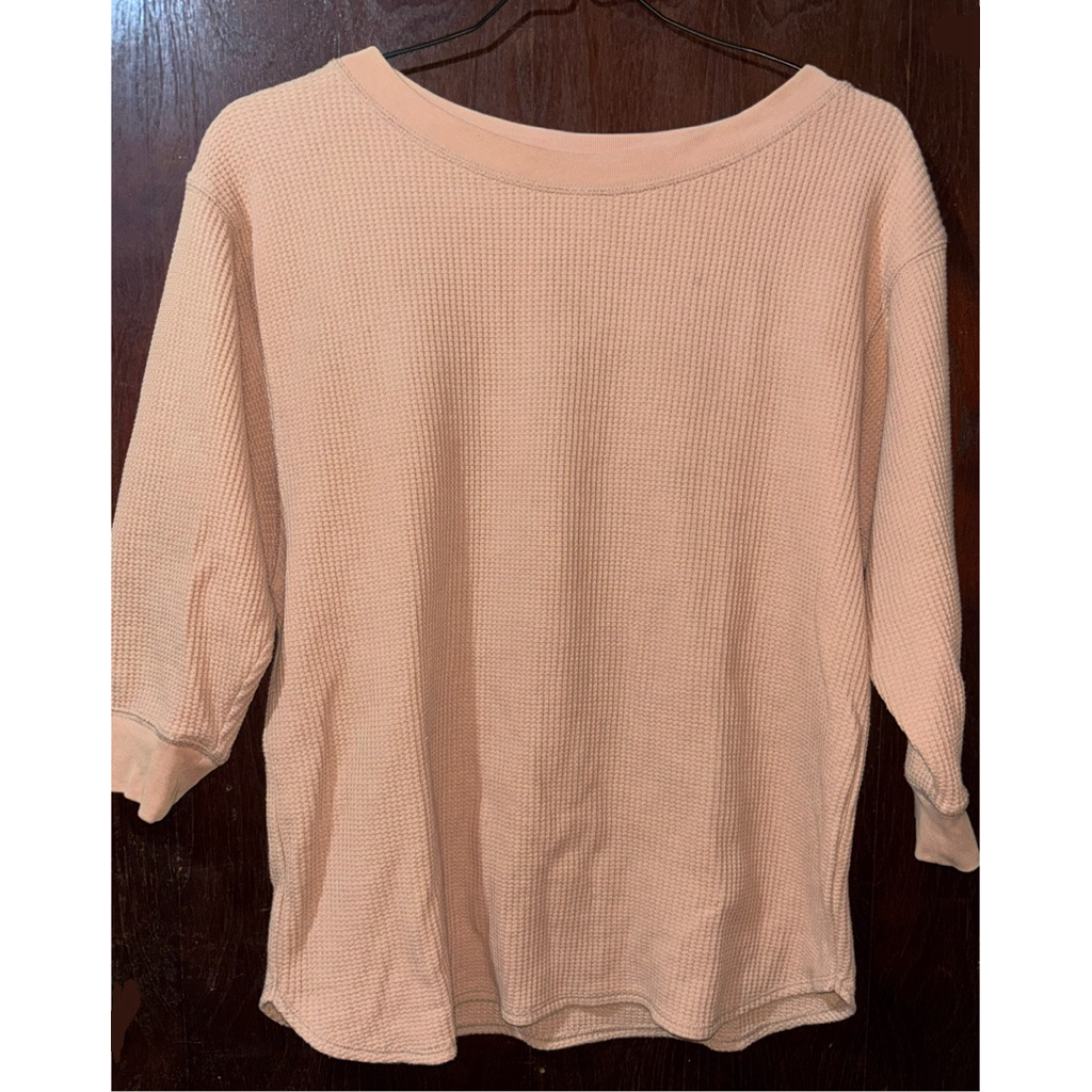 sweater - sweatshirt waffle uniqlo