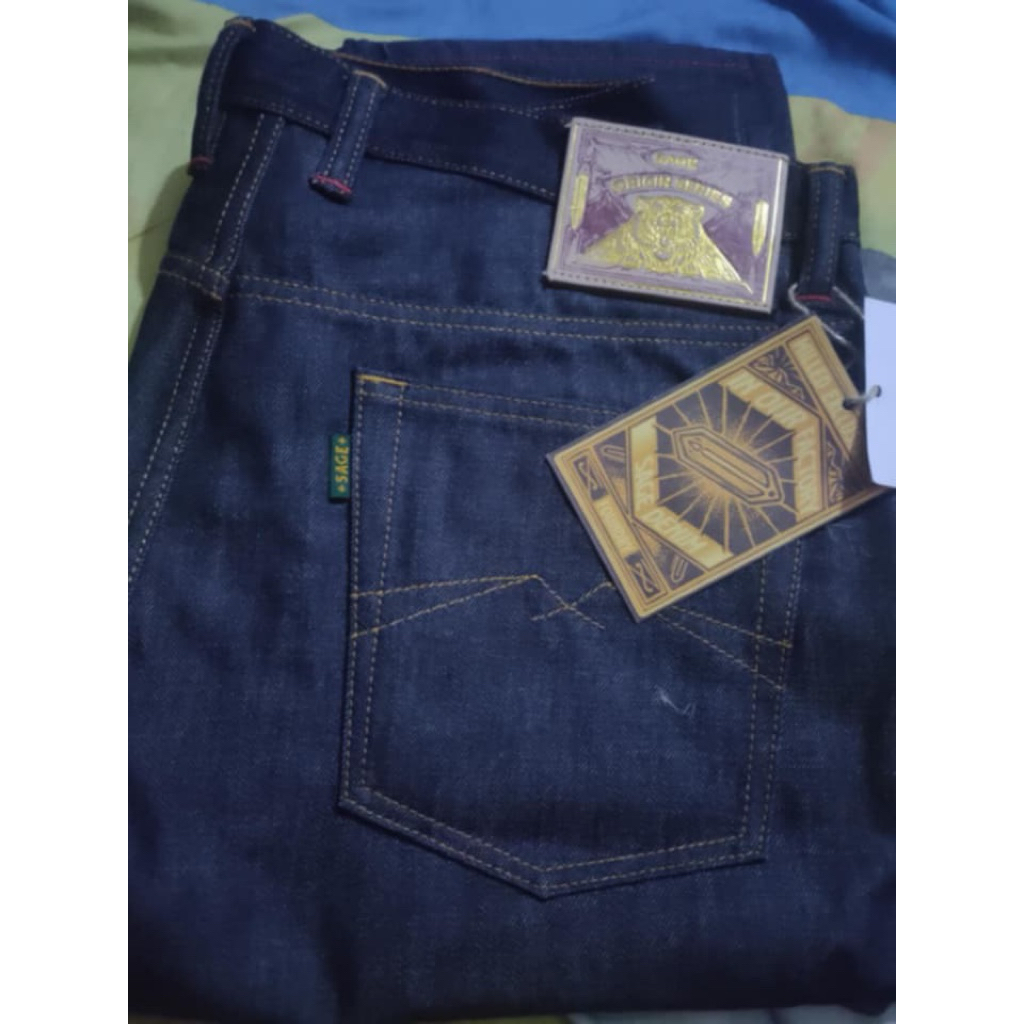 denim sage 14oz selvedge