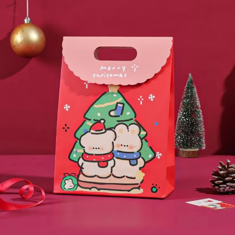 

Paperbag Merry Christmas Motif Cute Xmas N3 Paper Bag Hampers Natal Ukuran 26 x 19 x 9cm Bahan Tebal
