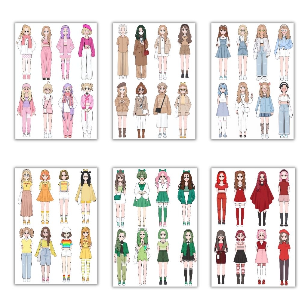 

Stiker girly korea ukuran medium