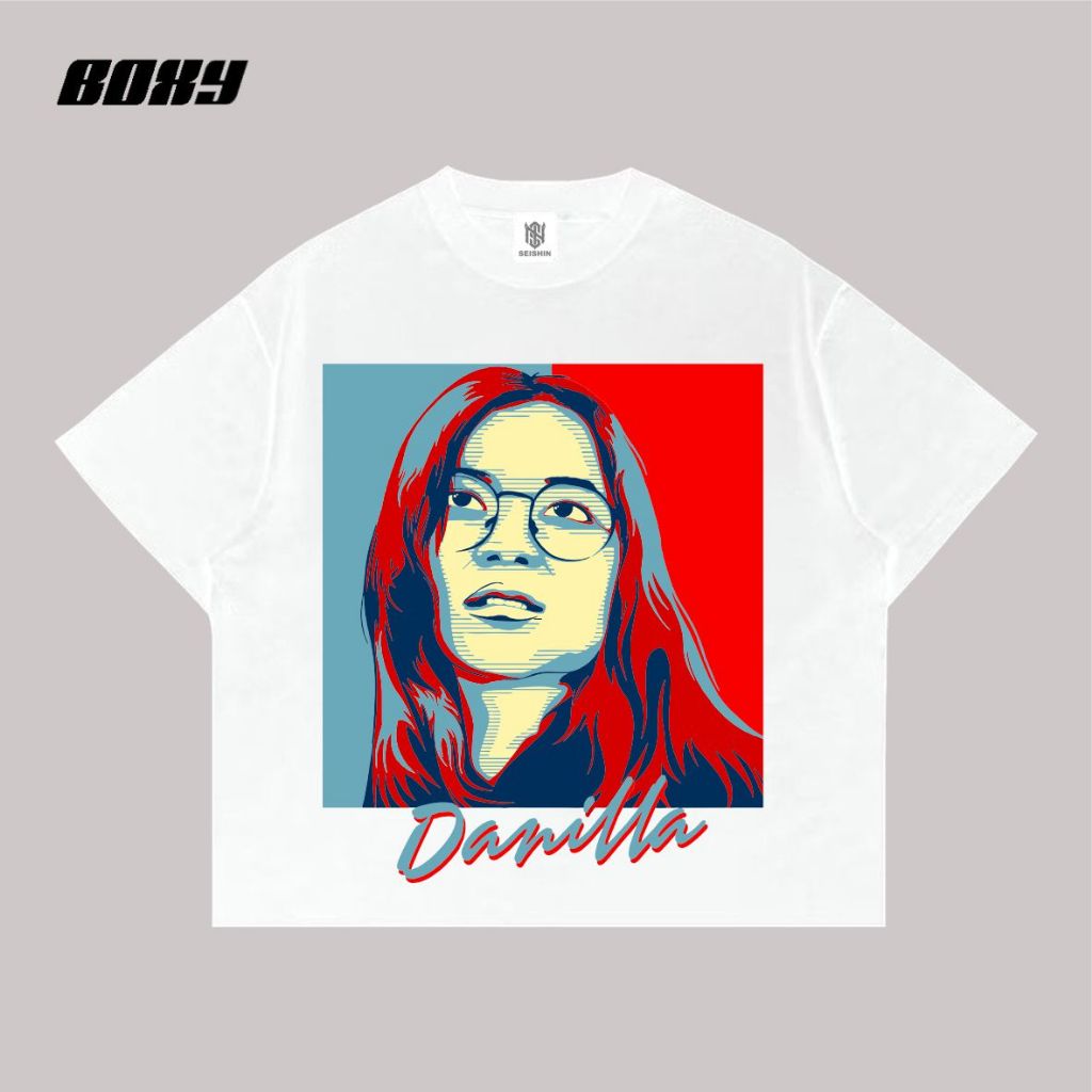 Seishin Kaos Boxy Danilla Riyadi Vector Tshirt musik Oversize fit Short Sleve unisex