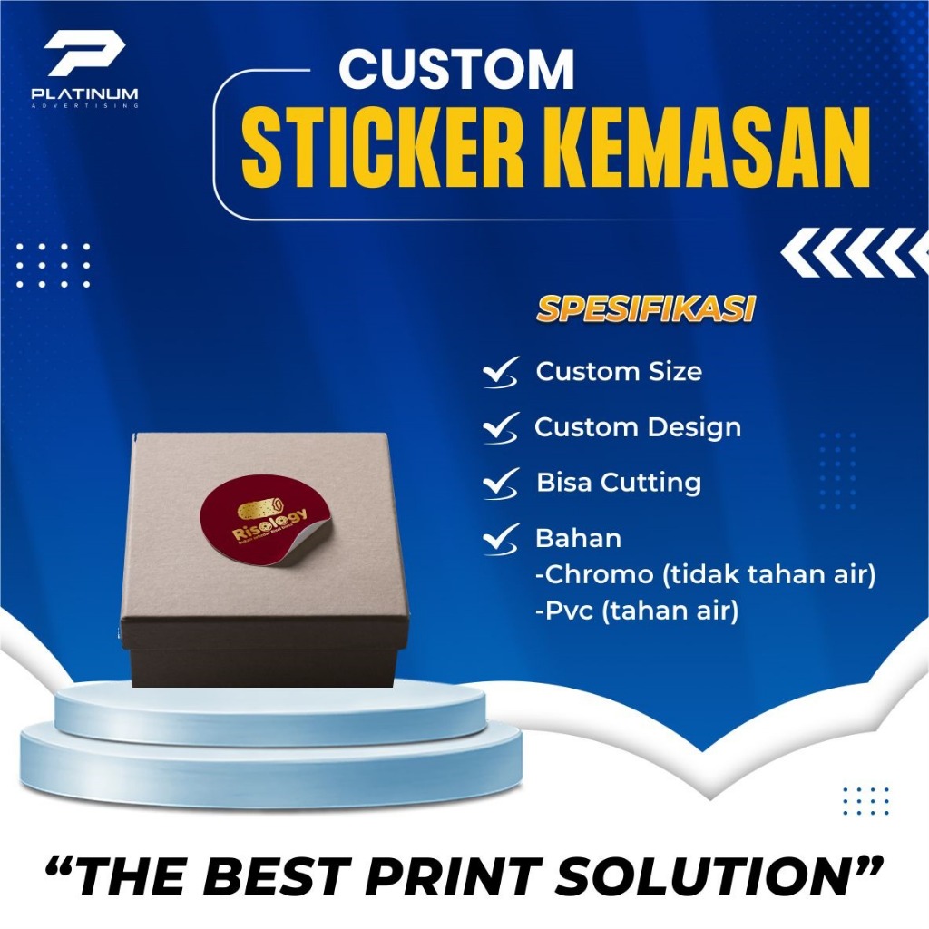 

STIKER LABEL KEMASAN PRODUK MURAH CUSTOM BAHAN PVC TAHAN AIR | BISA TRANSPARAN | CUTTING