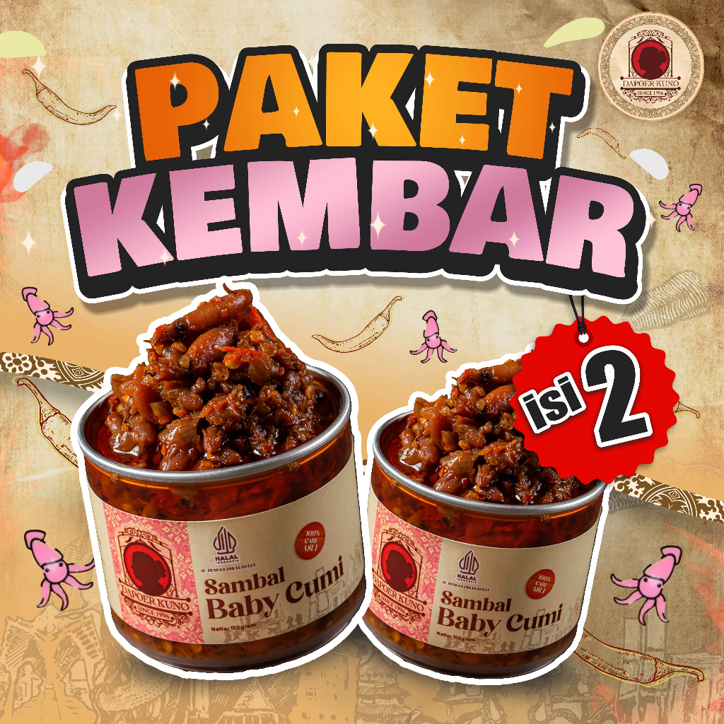

Paket Sambal DAPOER KUNO Kembar isi 2 [150 Gram x 2 Pcs]
