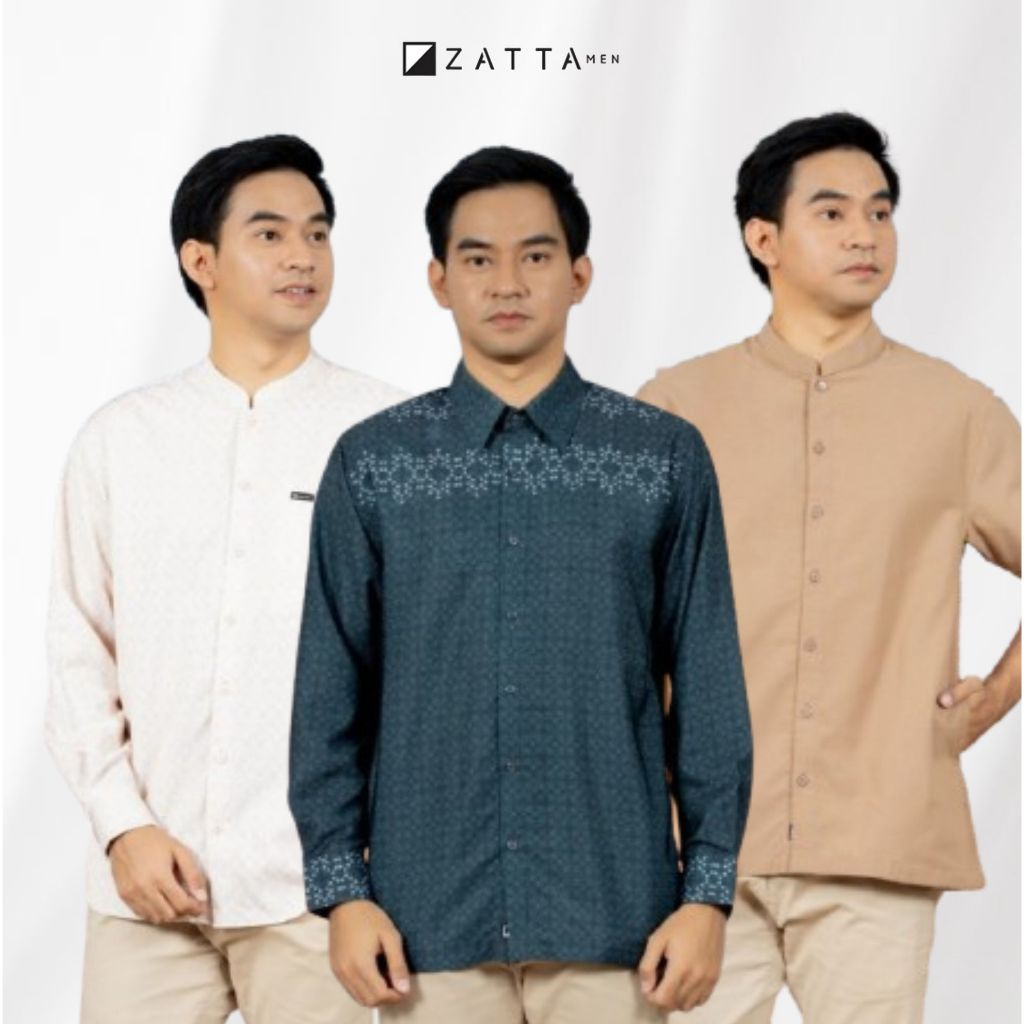 Zatta Men Baju Kemeja Koko Pria Dewasa Premium Lengan Panjang Pendek Series