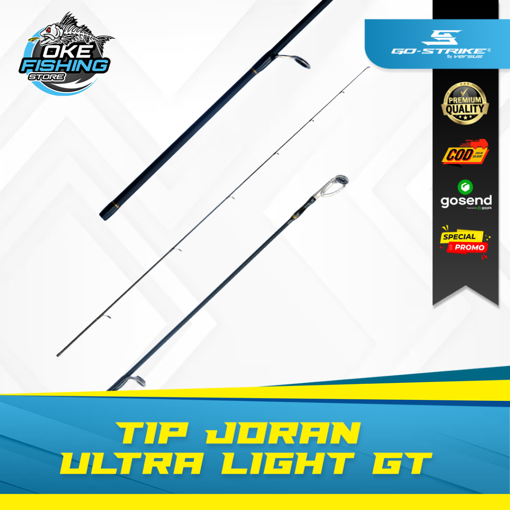 Tip Gostrike Ultra Light GT Spinning 2 Section – Top Section Hollow Carbon Blank Fuji Ring Guide 662