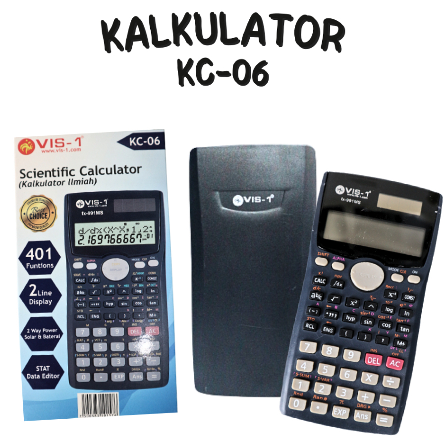 Kalkulator Lengkap Scientific KC-06 VIS-1 Kalkulator Ilmiah Sekolah Lengkap