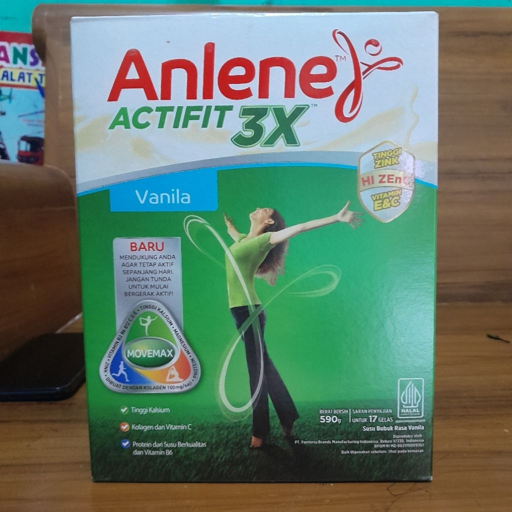 

Anlene actifit 3x vanila 580g - tulang, sendi & otot