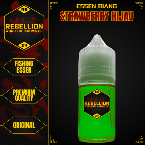 ESSEN REBELLION - Essen Biang Strawberry Hijau / Essen Biang Murni Strawberry Hijau Water Base Ikan 