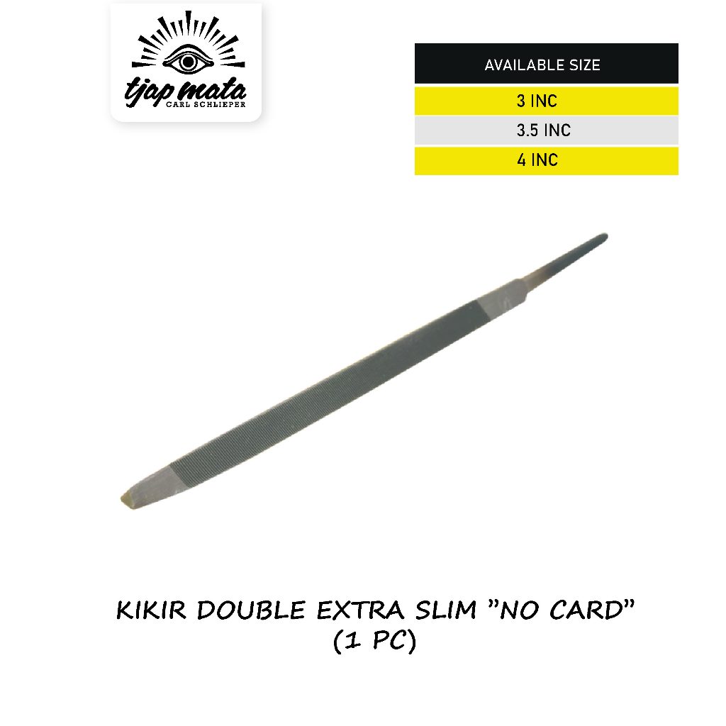 TJAP MATA / CAP MATA Kikir Double Extra Slim Segitiga, Kikir Gergaji Kayu, Hand Saw