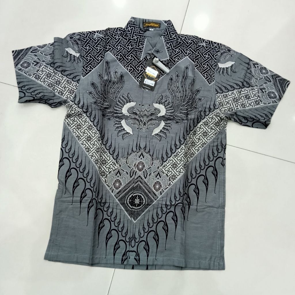 Kemeja Batik Majapahit/Atasan Batik Pria/Atasan Batik Lengan Pendek