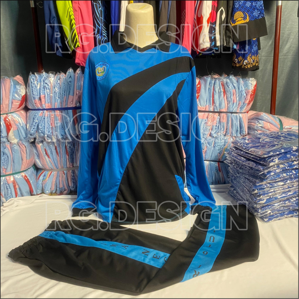 Setelan Olahraga SMA Lengan Panjang Custom Desain / Baju Olahraga SMA Lengan Panjang