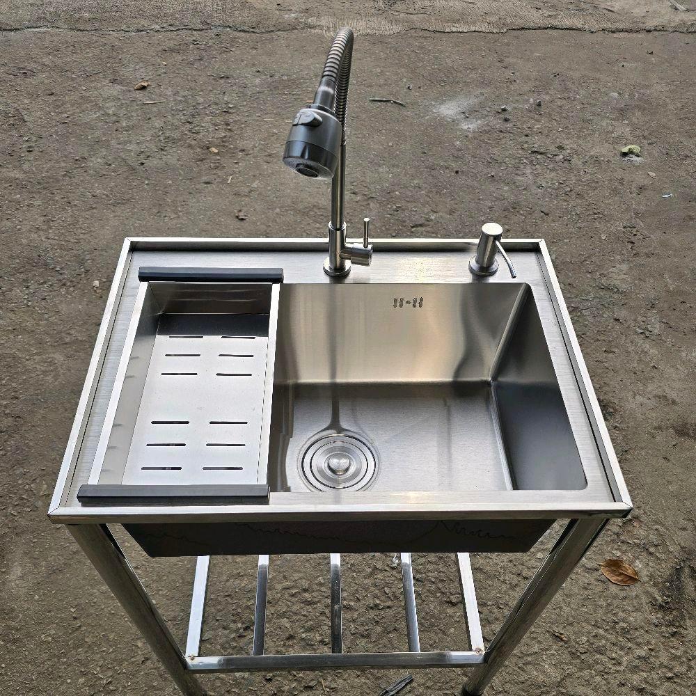 Kitchen Sink Portable Ukuran 6045 Warna Silver / Kitchen Sink Meja