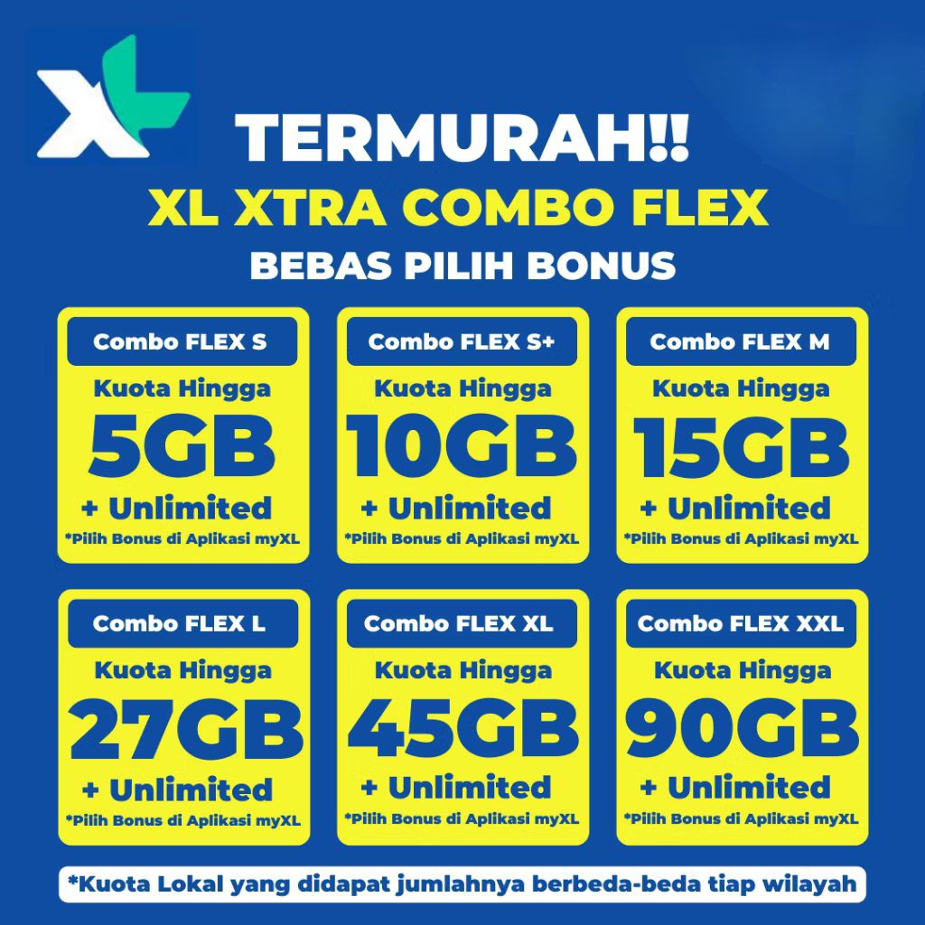 Paket Data XL Combo Flex VIP Mini Plus Promo