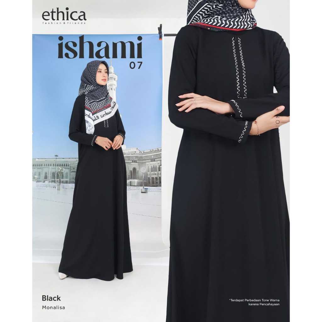 GAMIS ETHICA ISHAMI 07 / GAMIS HITAM ETHICA / GAMIS ISHAMI 07 TERBARU 2025