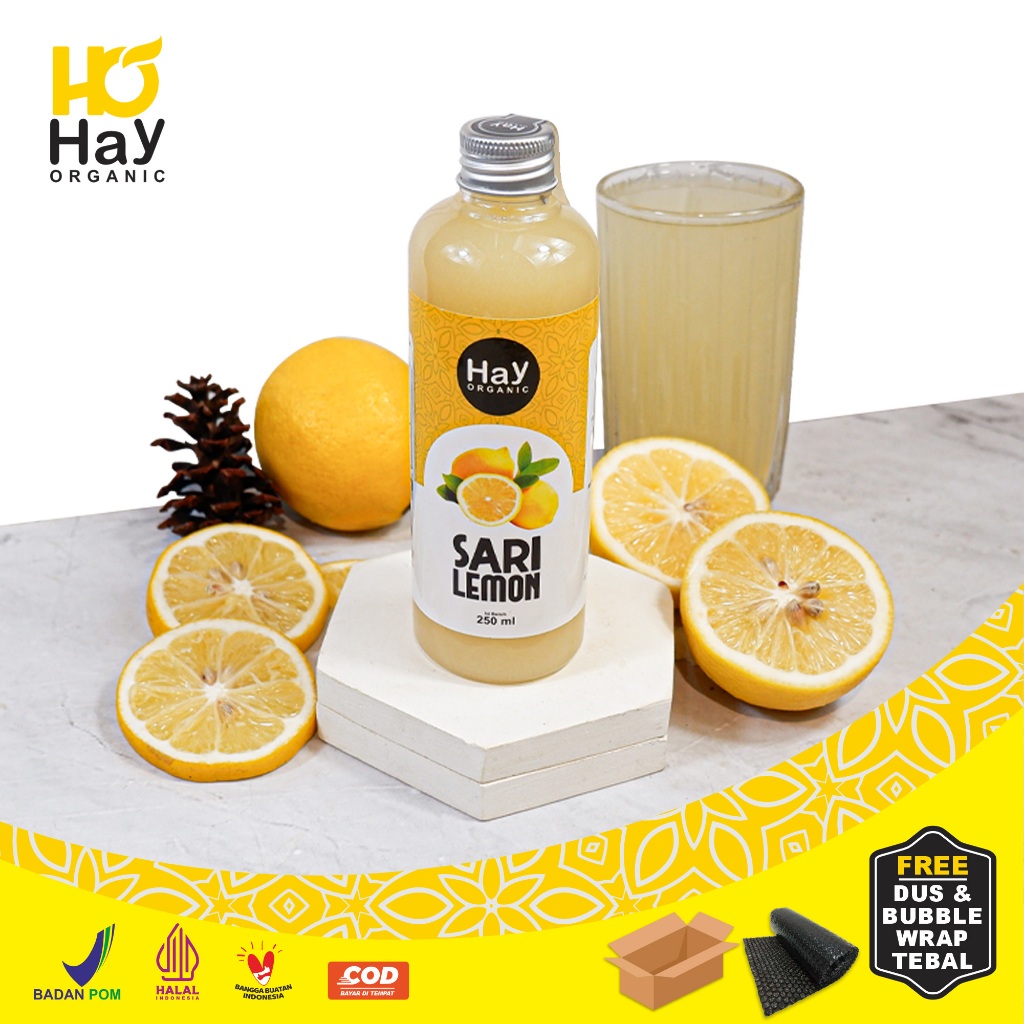 

Hay Organic - Sari Lemon Murni Diet Alami 250 ml Pure Lemon Juice Fresh Detox