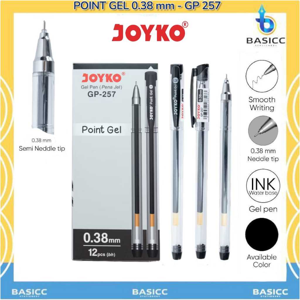 

Joyko Pulpen Gel GP-257 Point Gel 0.38mm | @ 1 Pen