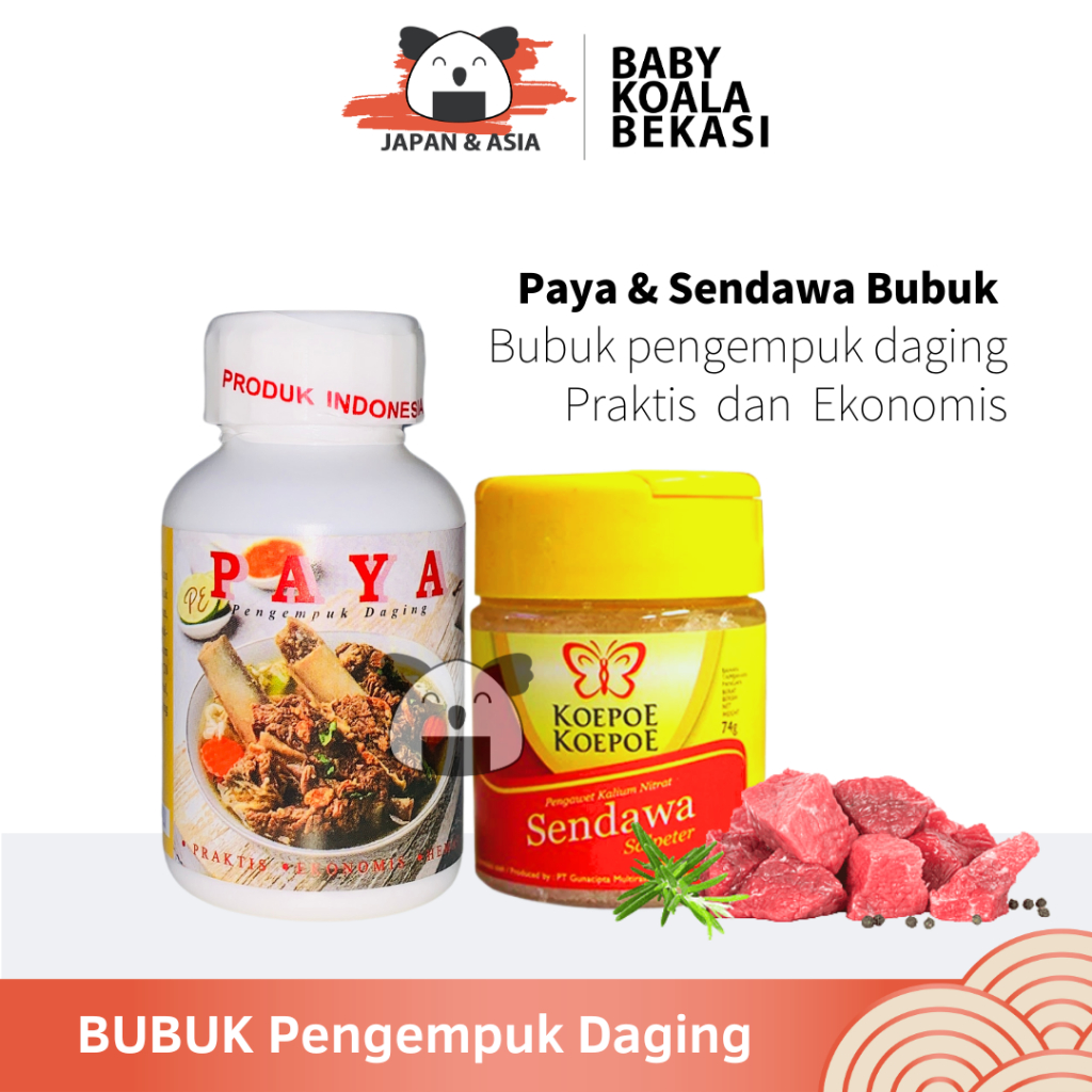 

PAYA & KOEPOE SENDAWA Bubuk Pengempuk Daging | Melembutkan Daging -BKB
