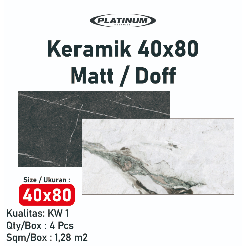 Keramik 40x80 Platinum Kw 1 Matt