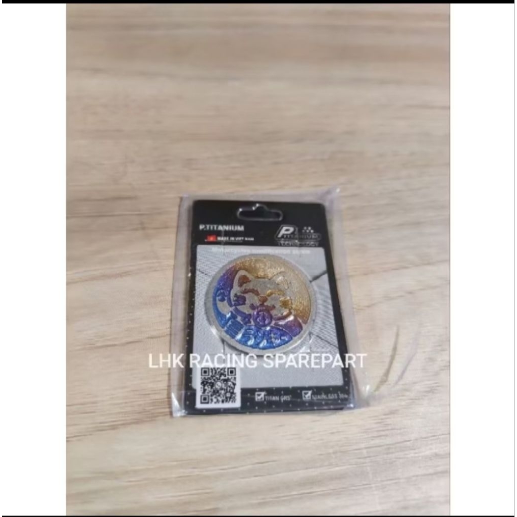 Emblem Logo P. Titanium Logo Stiker Motif Kucing UNIVERSAL Semua Motor Original Vietnam Yah 