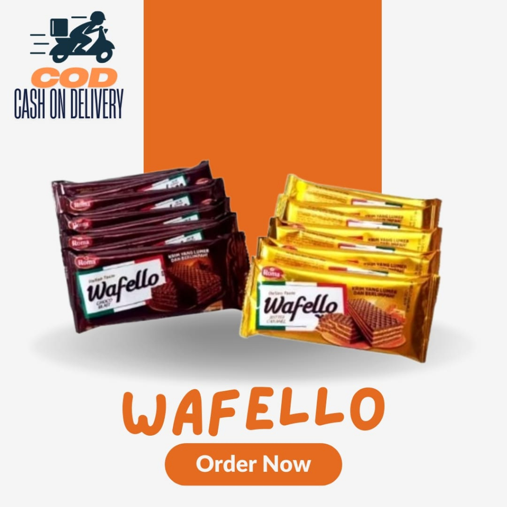 

Wafello Wafer 2.000 Isi 10 Cokelat Italia Renyah