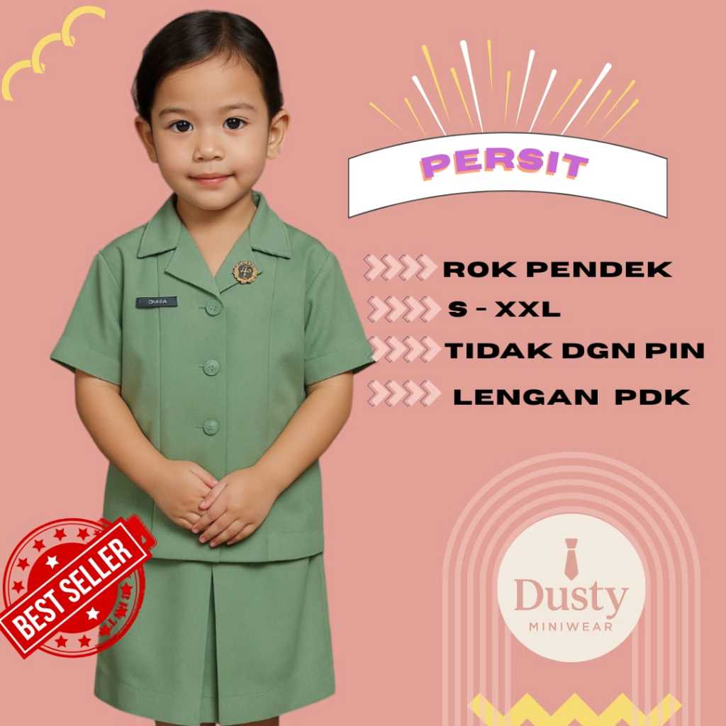 SERAGAM PROFESI  BAJU KOSTUM PERSIT ANAK MODEL PERSIT 3-10 TAHUN/KARNAVAL ANAK/PROFESI PERSIT TNI Ba