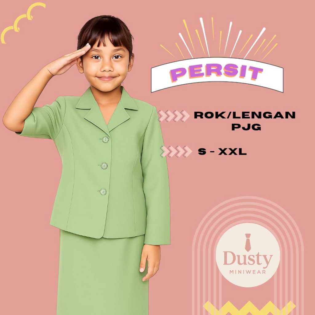 DUSTY -  Baju Anak persit Baju persit anak bahan mirip dengan Persit dewasa seragam persit PREMIUM
